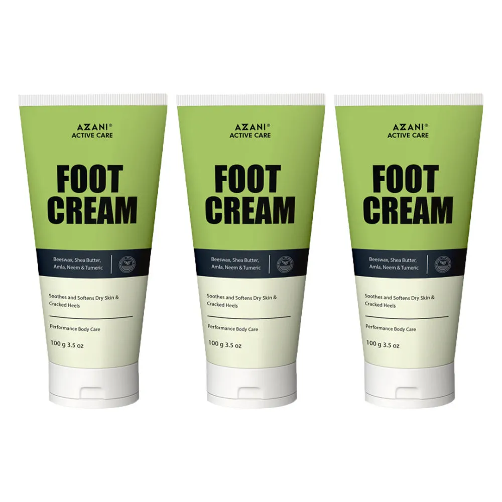 Azani Active Care Foot Cream For Rough Dry & Cracked Heel - Pack of 3