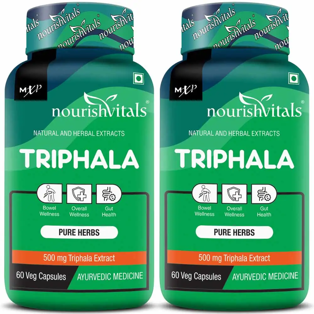 NourishVitals Triphala - Pack of 2,  60 veggie capsule(s)