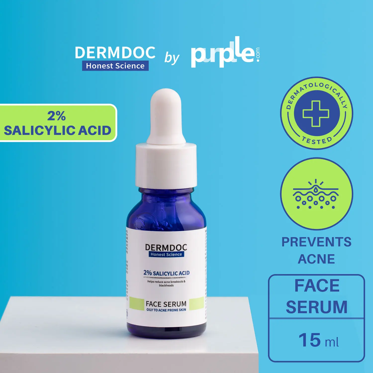DermDoc 2% Salicylic Acid Face Serum (15 ml) | acne treatment | anti acne serum | acne serum | face serum for acne | salicylic acid serum