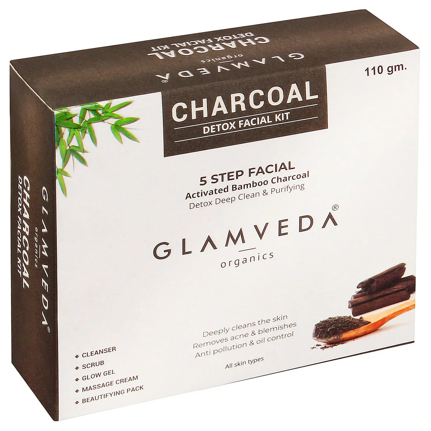 Glamveda Charcoal Detox Anti Pollution Facial Kit (110 g)