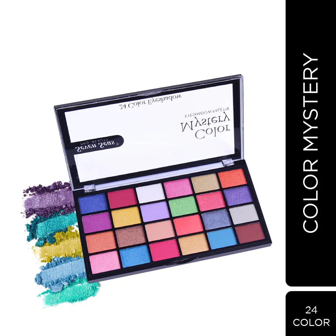 Seven Seas Color Mystery Eye Shadow Palette 24 Colors Skin 24.4 g