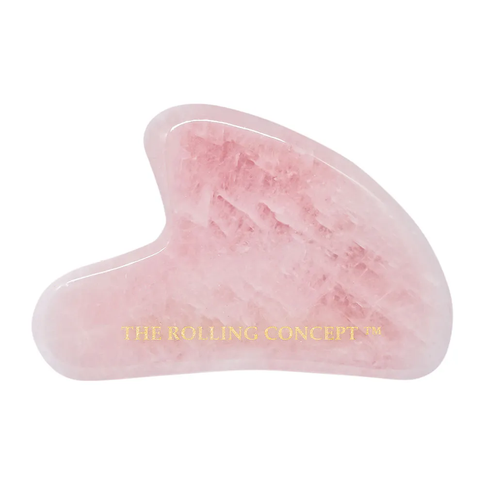 The Rolling Concept Rose Quartz Gua Sha Stone - 1Pc