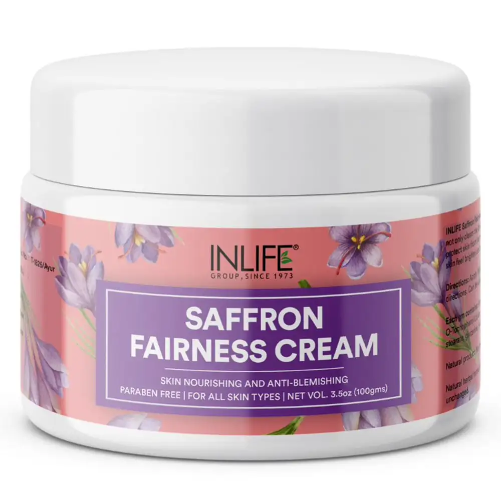 INLIFE Saffron Fairness Cream,  100 g  for All Skin Types