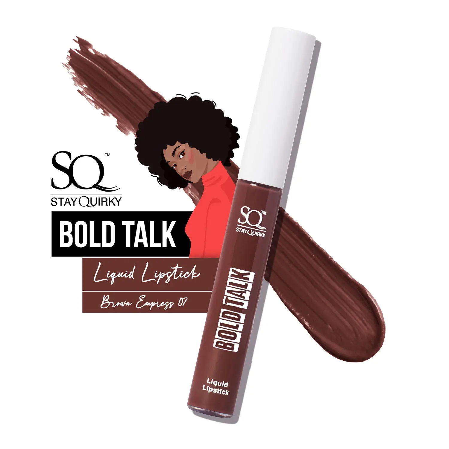 Stay Quirky Bold Talk Liquid Lipstick - Brown Empress 07 (5.5 ml)