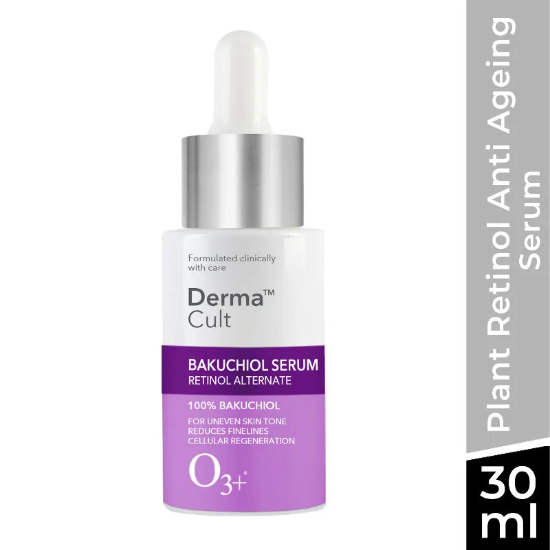 O3+ Derma Cult 100% Bakuchiol Serum For Anti Ageing, Plant Retinol And Glow