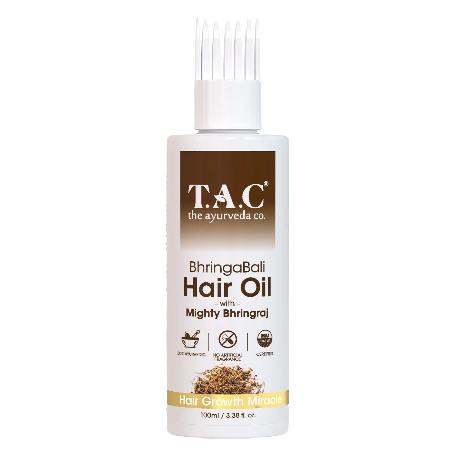 TAC - The Ayurveda Co. Bhringabali Hair Oil with Mighty Bhringraj for Hair Growth, 100ml