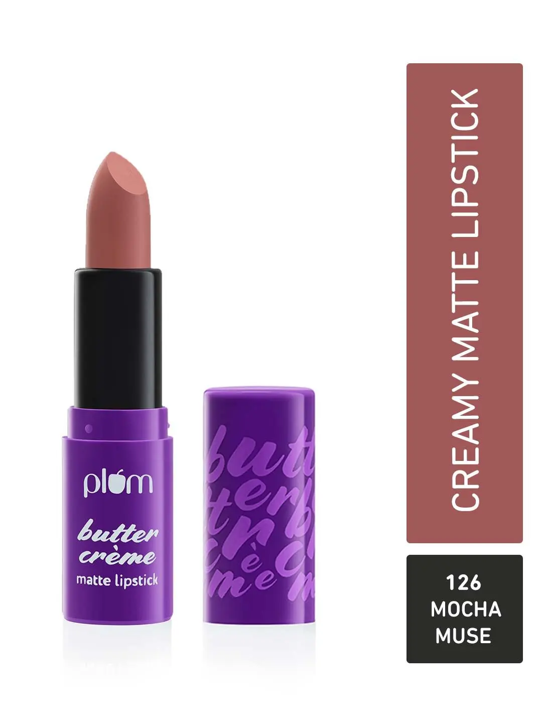 Plum Butter Creme Matte Lipstick | Creamy Matte Finish | Highly Pigmented |126 Mocha Muse