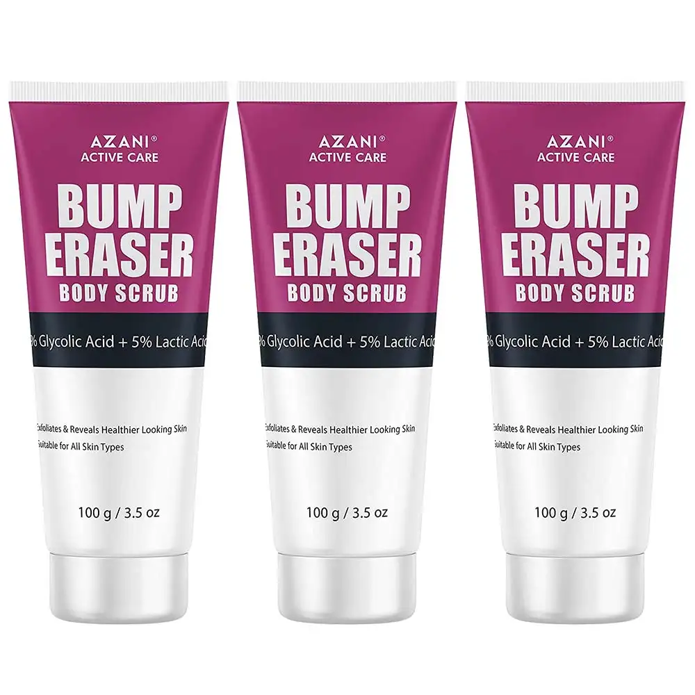 Azani Active Care Bump Eraser Body Scrub,  100 g  for All Skin Types (Pack of 3)