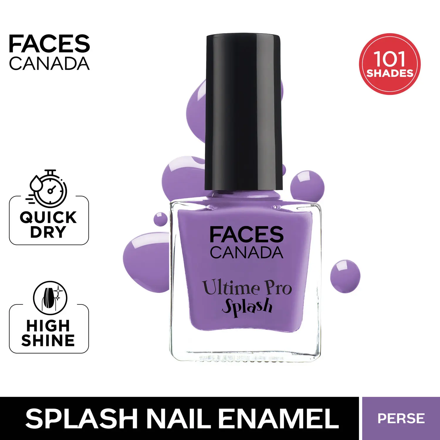 Faces canada Ultime Pro Splash Nail Enamel I Quick-drying I Longlasting I Chip-defiant I Smooth application I Perse 31 5ml