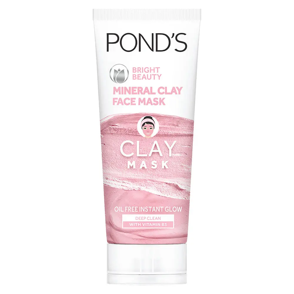 POND'S Bright Beauty Mineral Clay Face Mask For Oil Free Instant Glow (90 g)