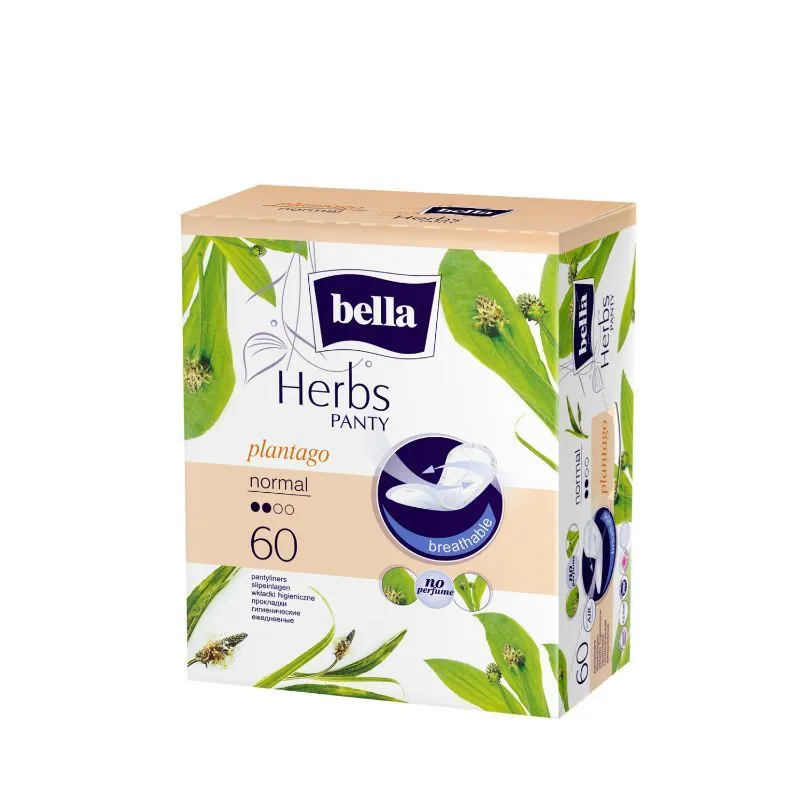 Bella A60 Herbs Panty Liners Plantago Normal - 60 Pieces