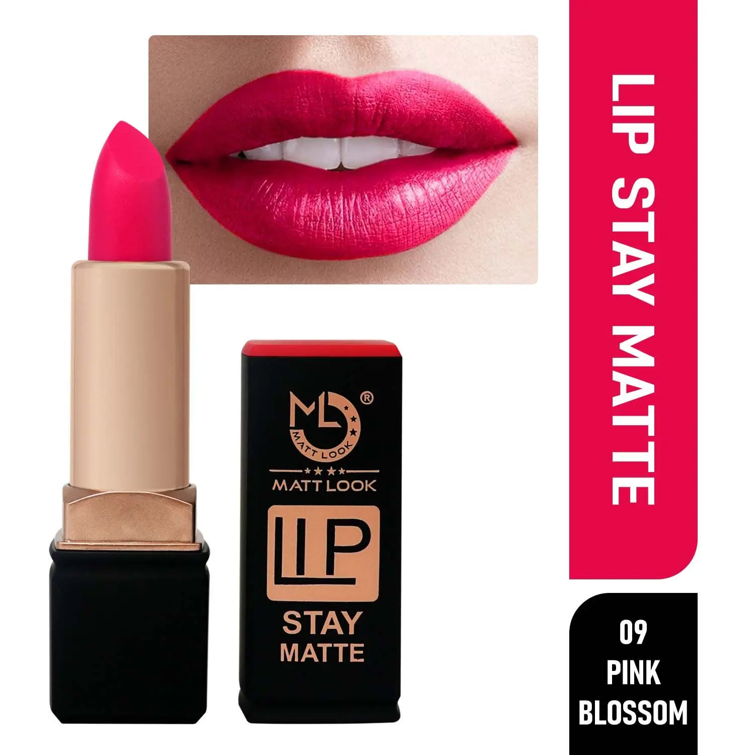 Mattlook Stay Matte Lipstick, Pink-Blossom (3.5gm)