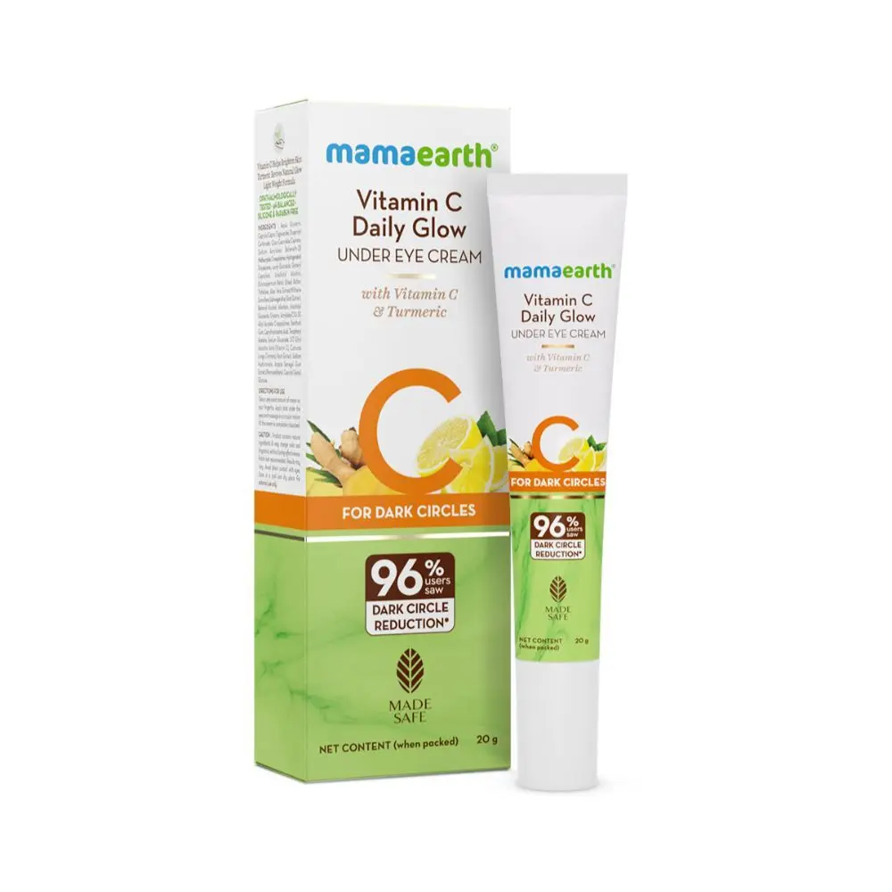 Mamaearth Vitamin C Daily Glow Under Eye Cream with Vitamin C & Turmeric for Dark Circle Reduction  - 20 g