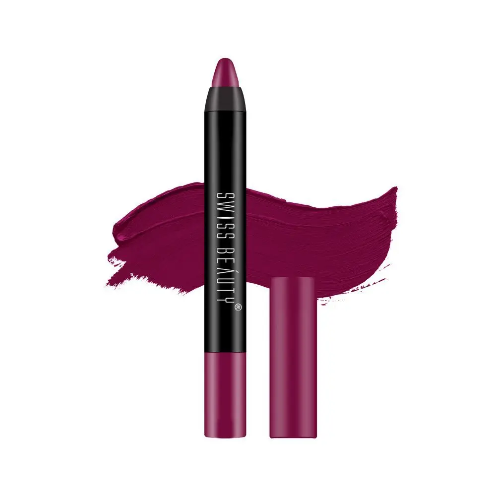 Swiss Beauty Stay on Matte Crayon Lipstick SB-214-12 (Crayon) 3.5g