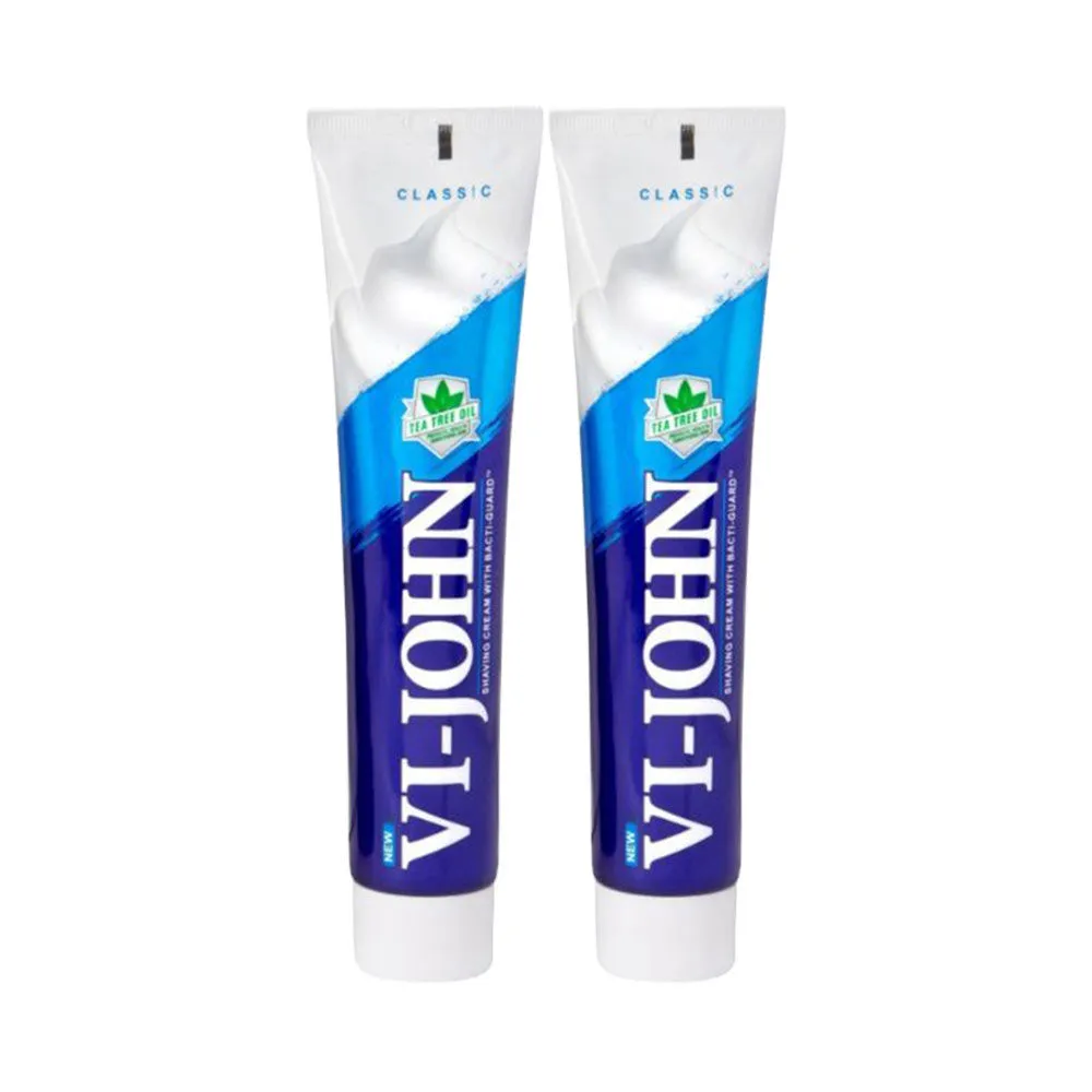 VI-JOHN Shaving Cream Classic - Pack of 2