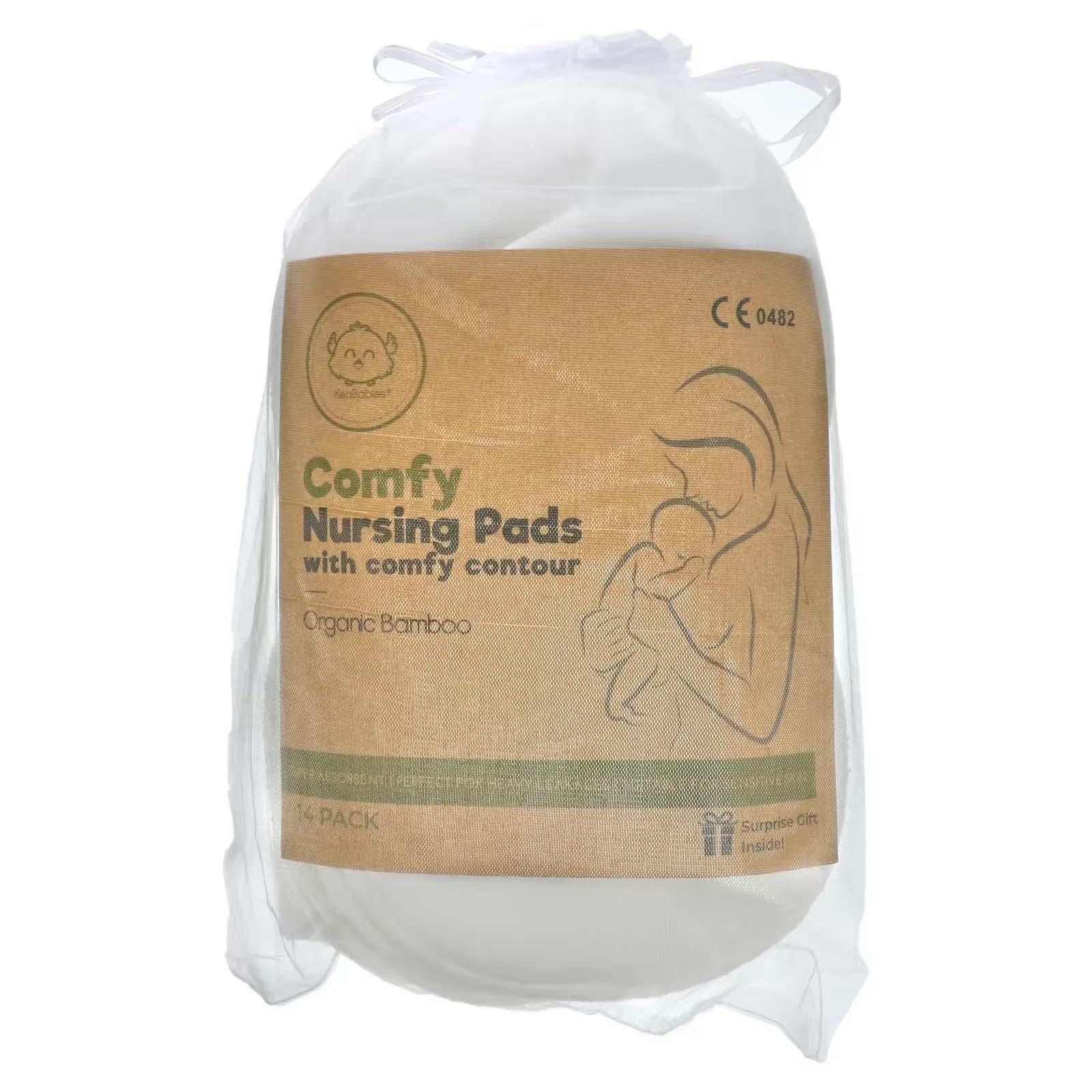 Comfy Nursing Pads With Comfy Contour, Soft White, 14 Pack