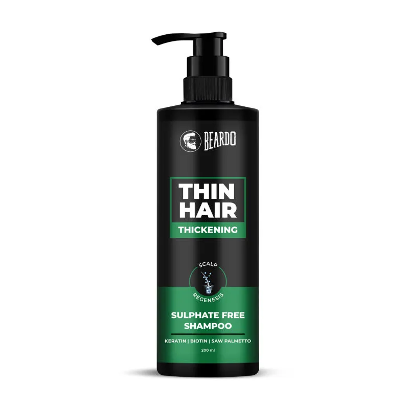 Beardo Hair Thickening Sulphate Free Shampoo for Men | With Biotin, Keratin, Saw Palmetto