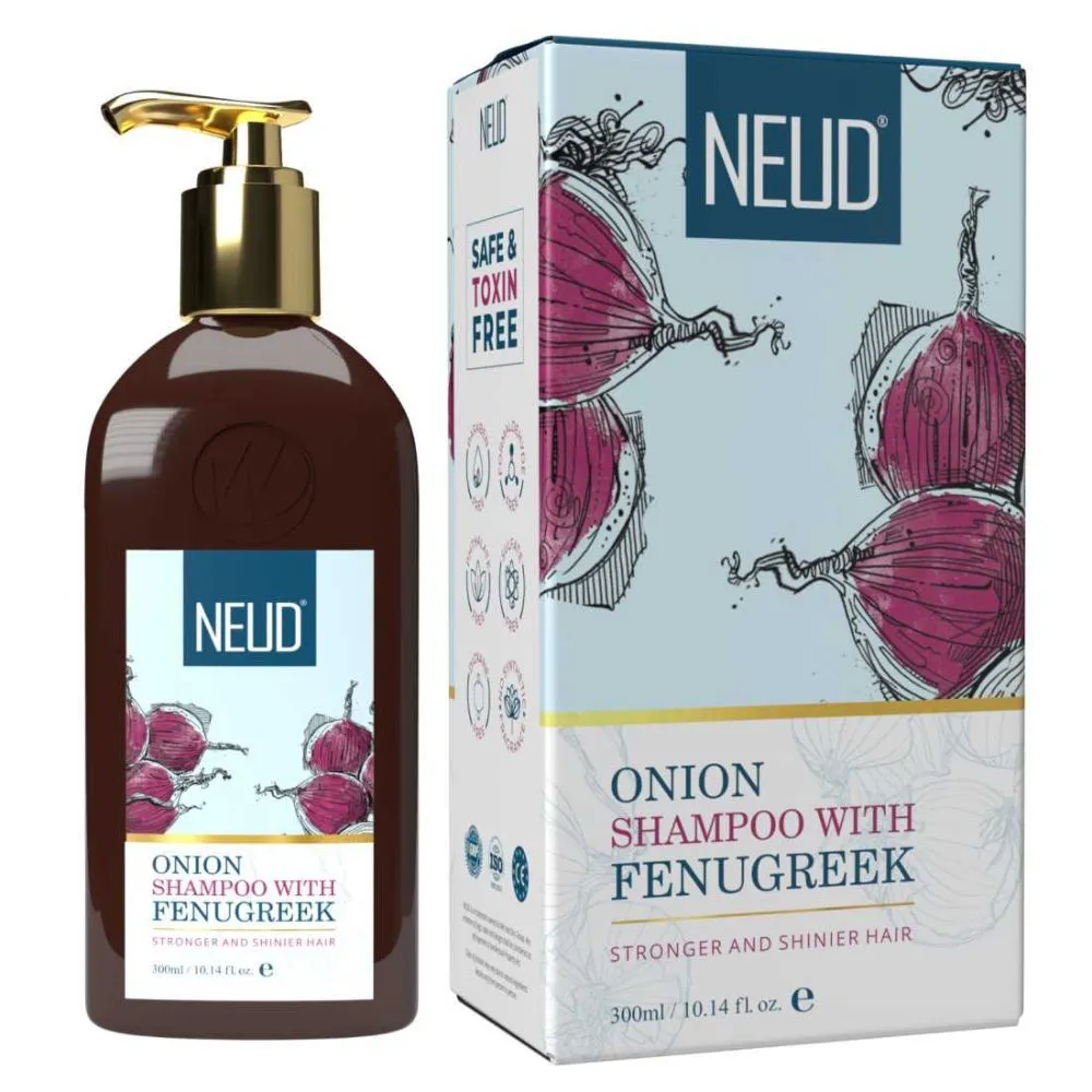 Neud Premium Onion Hair Shampoo with Fenugreek for Men & Women