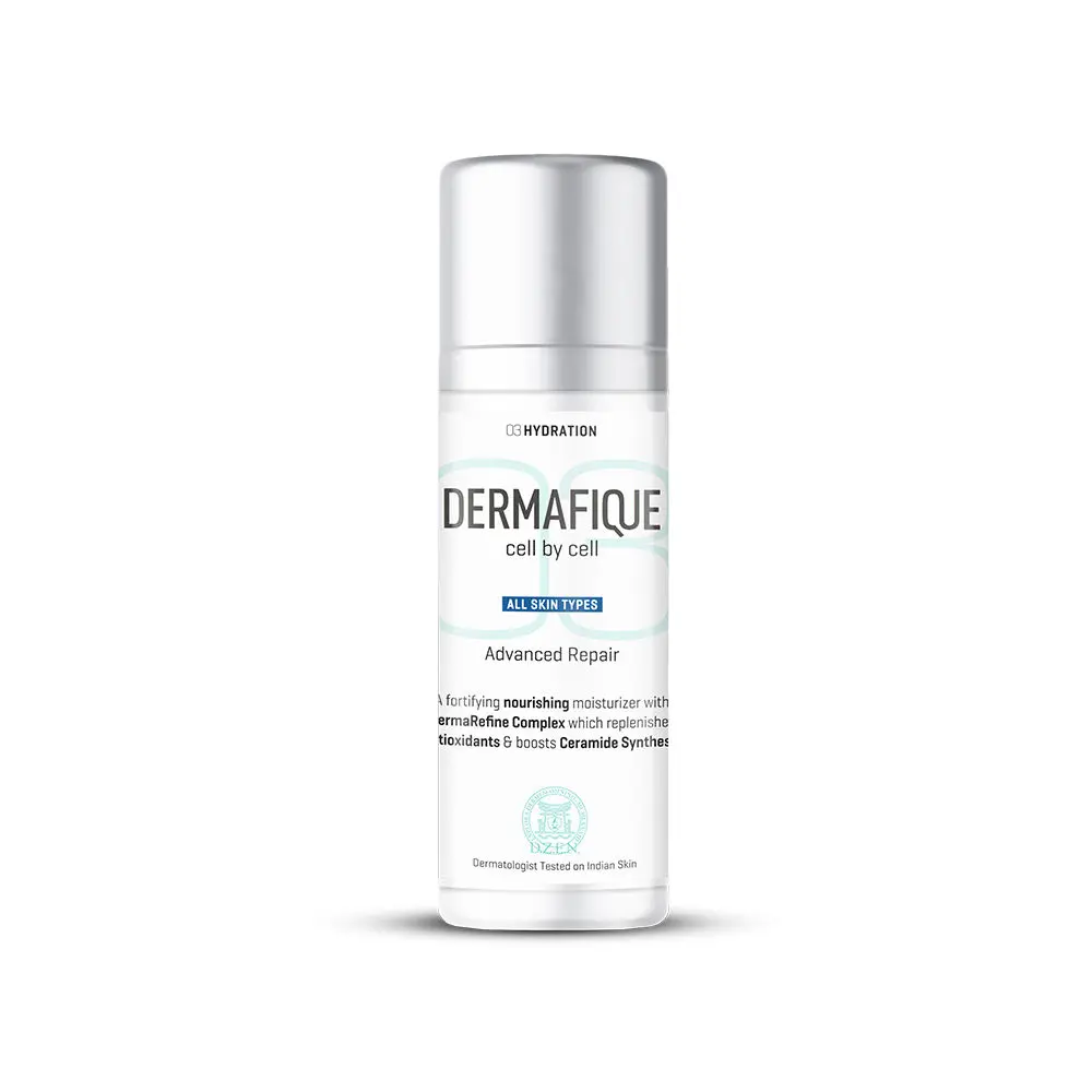 Dermafique Advanced Repair Night Cream, 30 g - For All Skin Types - Contains Niacinamide and Pro-Vitamin E- Night Cream For Glowing Skin - Dermatologist Tested