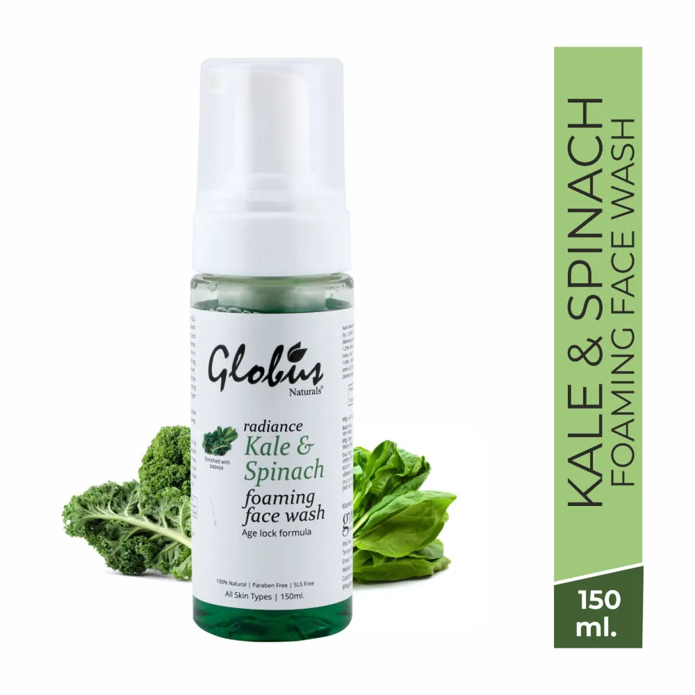 Globus Naturals Kale & Spinach Foaming Face Wash