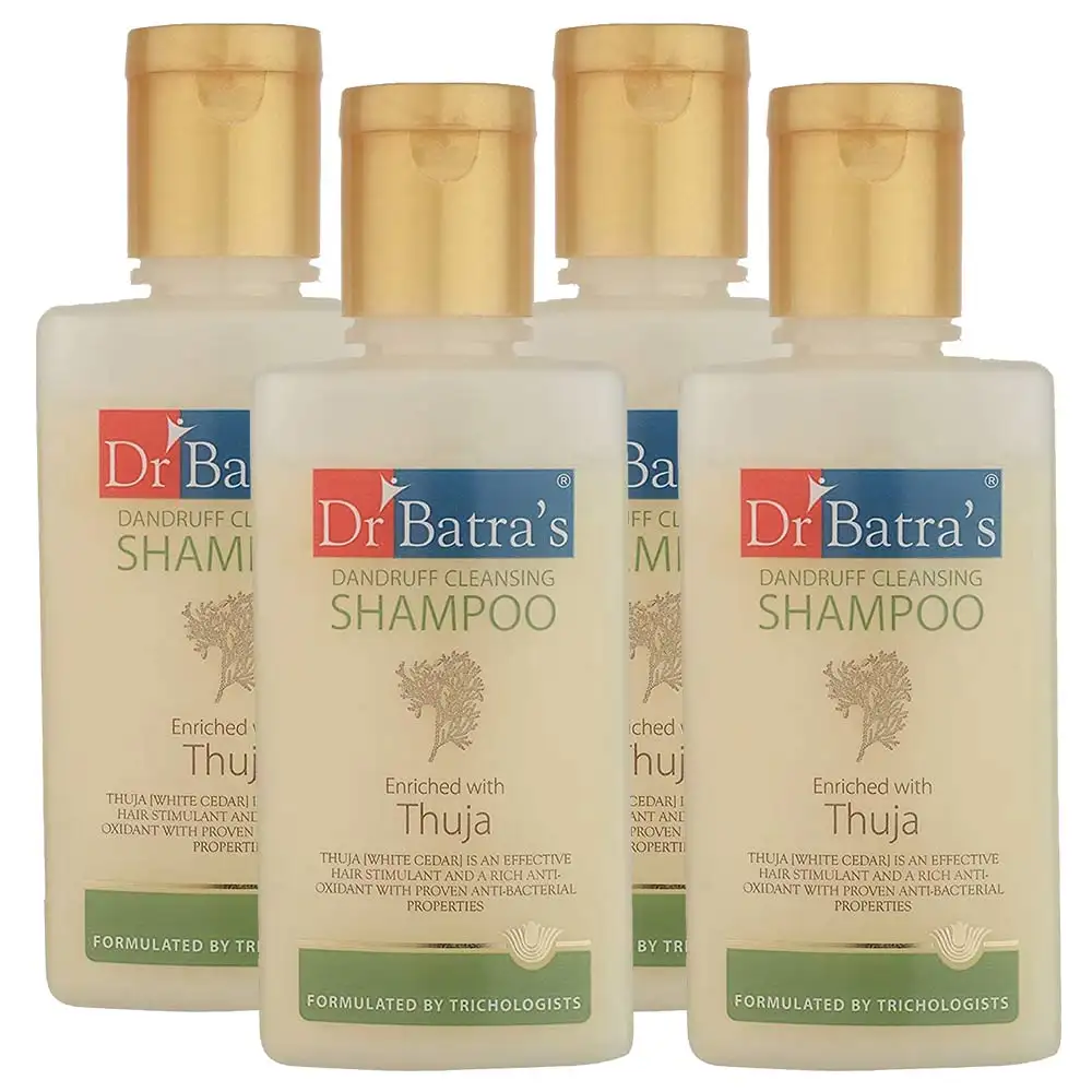 Dr Batra's Dandruff Cleansing Shampoo,  100 ml  Enriched with Thuja (Pack of 4)