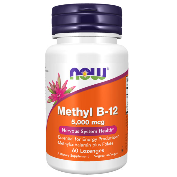 NOW Methyl B12 - 5,000 mcg - 60 Lozenges