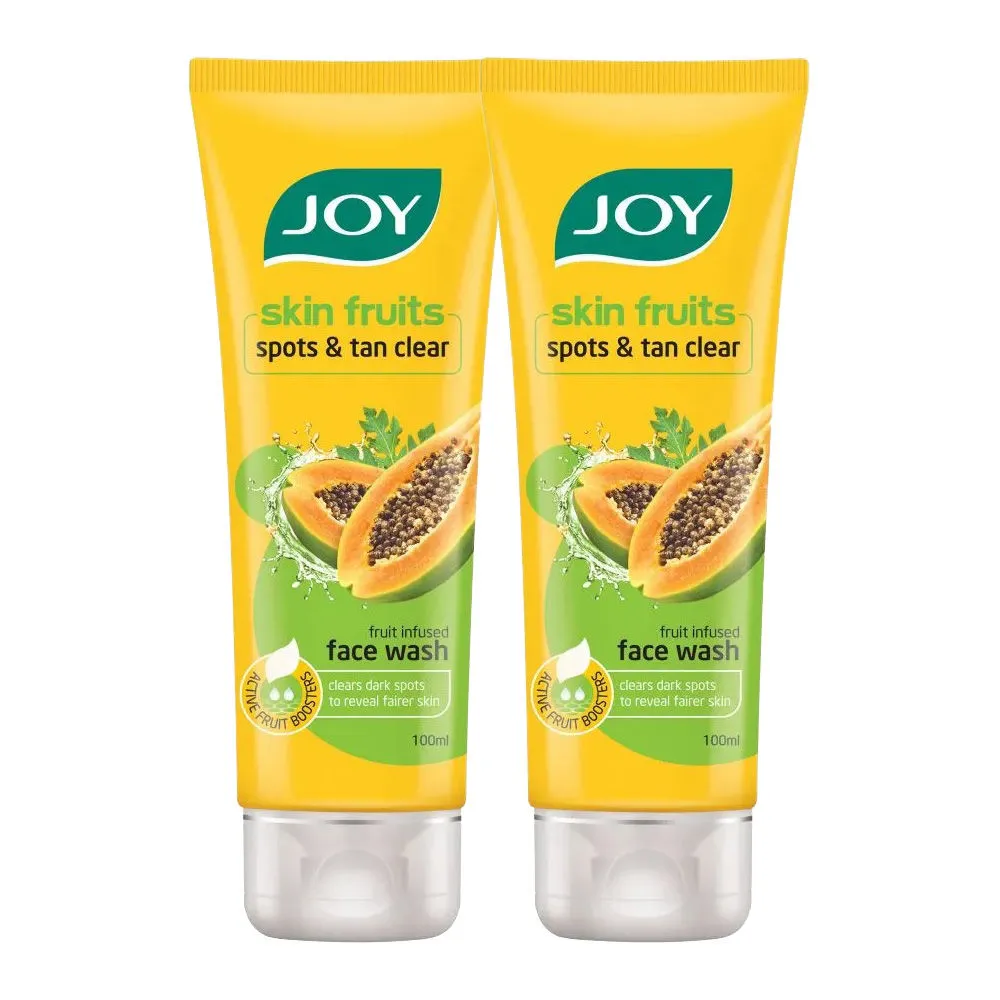 Joy Skin Fruits Spots & Tan Clear Papaya Face Wash - Pack of 2 (Each 100ml)