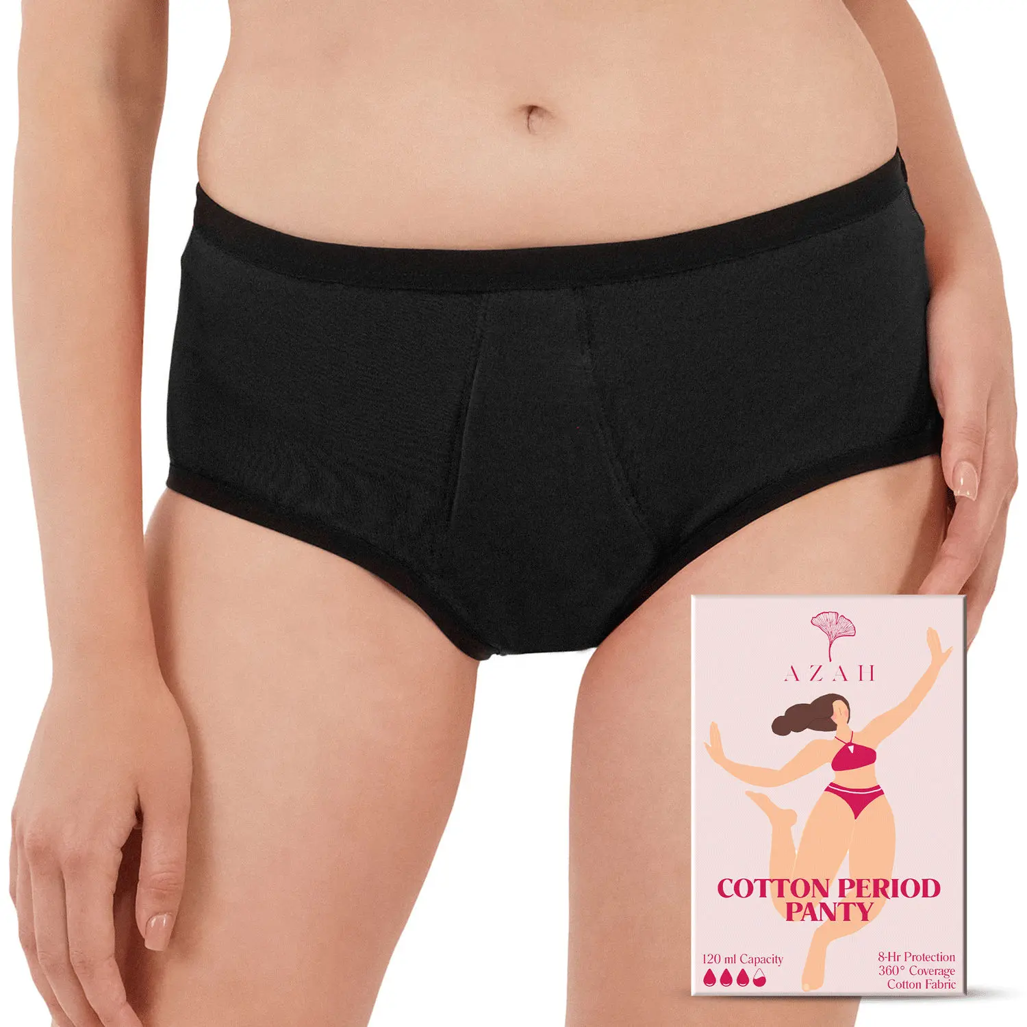 Azah Cotton Period Panties for Women | Leak Proof & Super Soft | 5x More Absorption - XXL