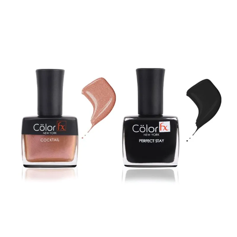 Color Fx Perfect Stay Basic Collection Nail Enamel - Pack of 2