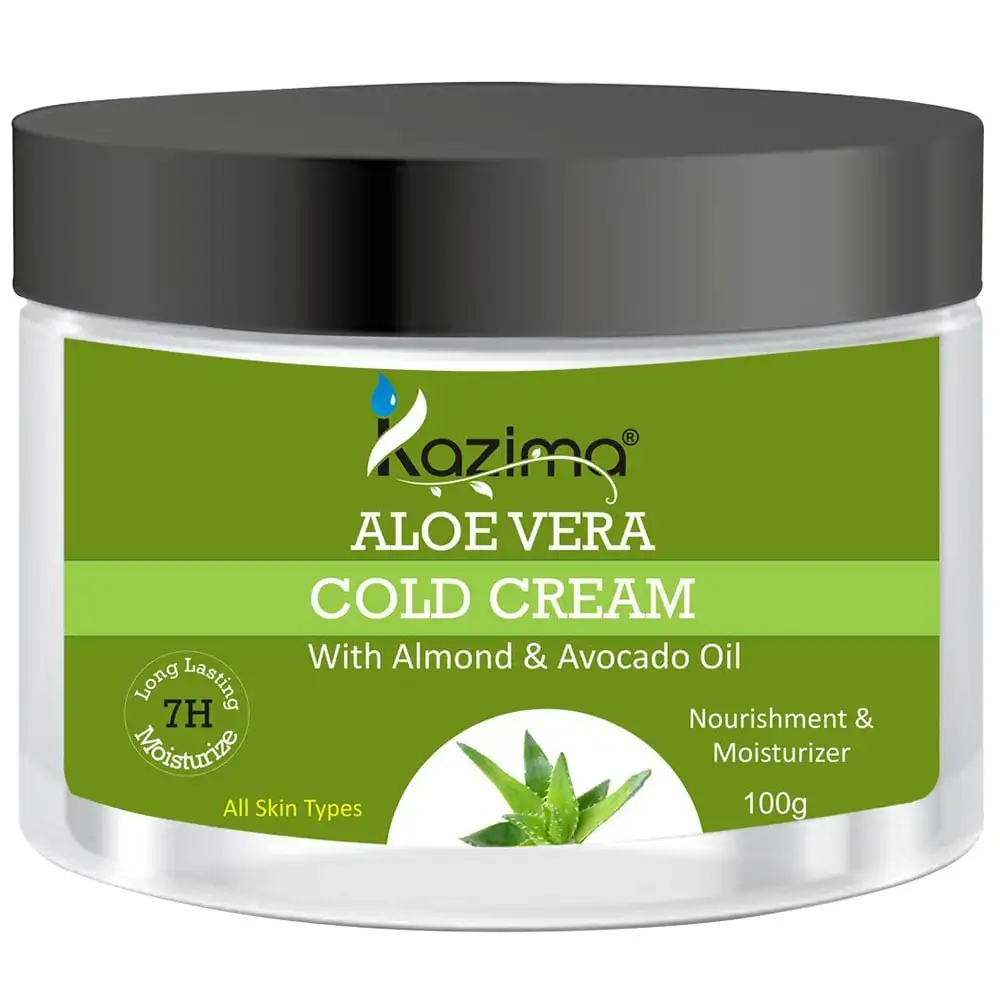 Kazima Aloe Vera Cold Cream with Almond & Avocado Oil,  100 g  for Nourishment & Moisturizer Skin