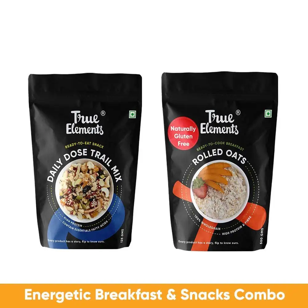 True Elements Energetic Breakfast & Snacks Combo,  2 Piece(s)/Pack  Mix Flavour