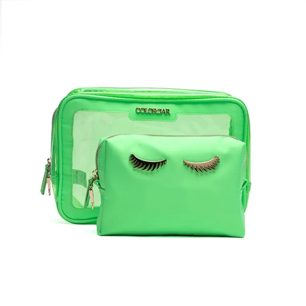 Colorbar Lips & Lashes Box Pouch (Set Of Two) - Neon Green