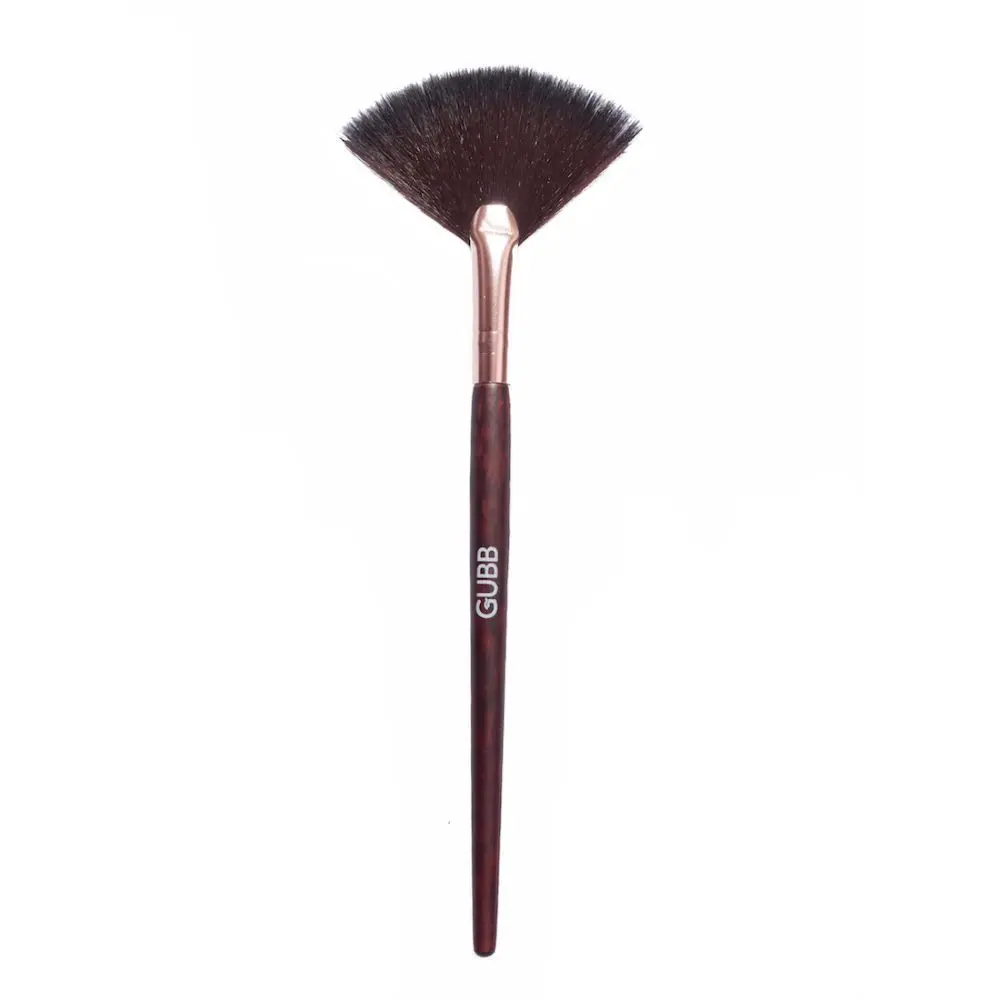 GUBB Fan Brush for Face Makeup, Highlighter Wooden Makeup Brush