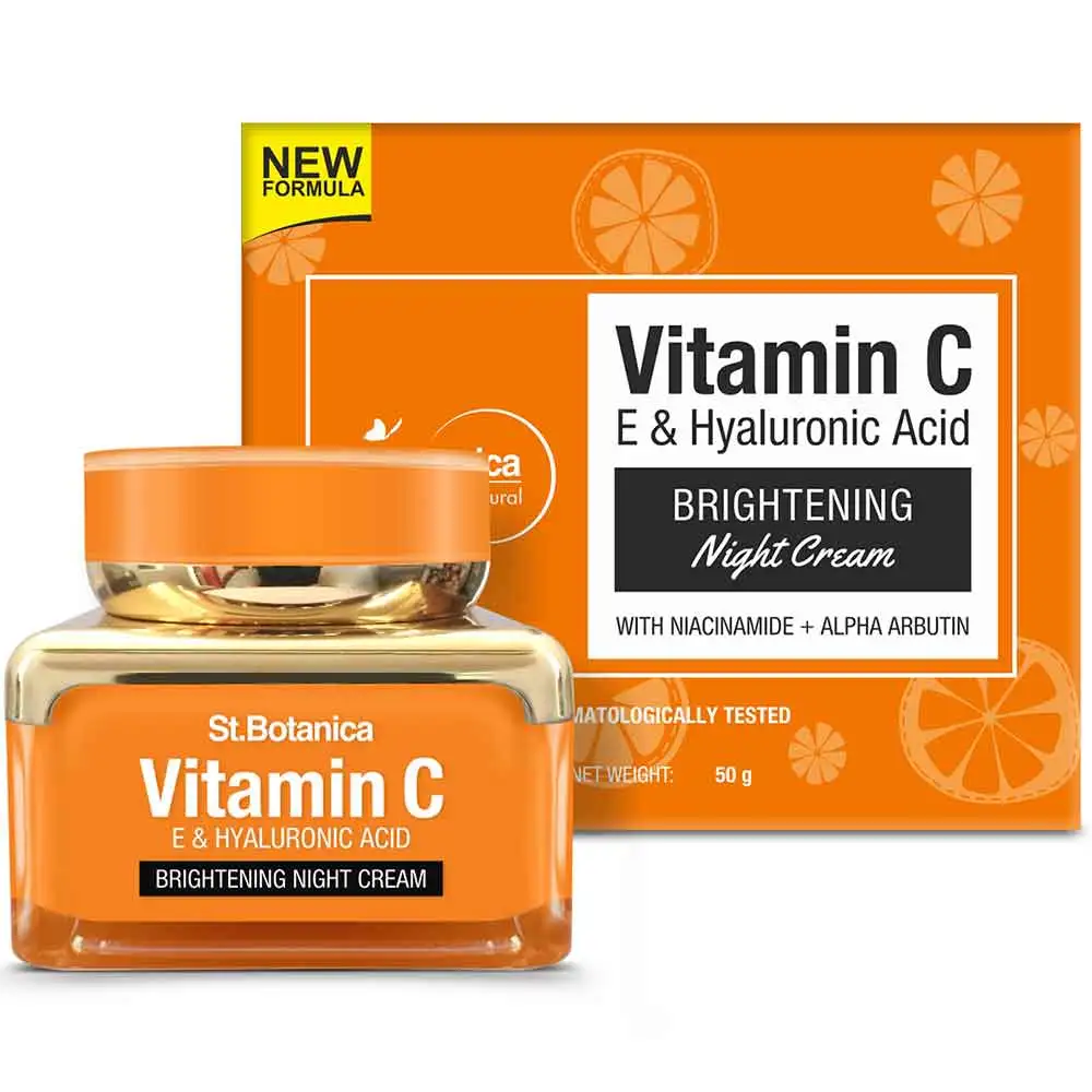 St.Botanica Vitamin C Brightening Night Cream,  50 g  for All Skin Types