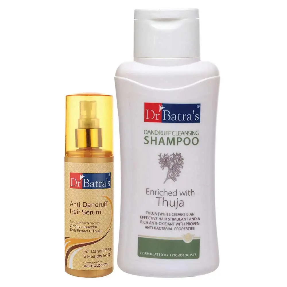 Dr Batra's Anti Dandruff Hair Serum & Dandruff Cleansing Shampoo - 500 ml Combo,  2 Piece(s)/Pack  Dandruff Control