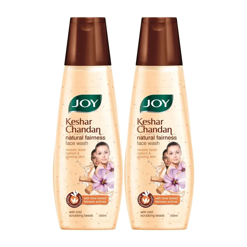 Joy Keshar Chandan Natural Fairness Face Wash - Pack of 2 (Each 100ml)