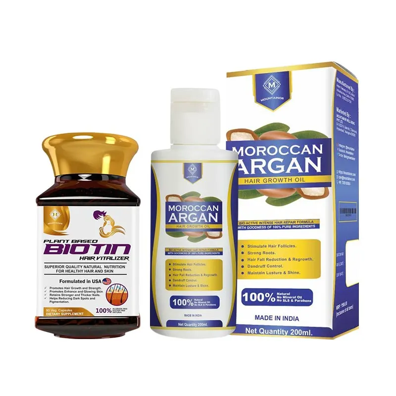 Mountainor Argan Oil + Biotin Capsules For Complete Hair Health