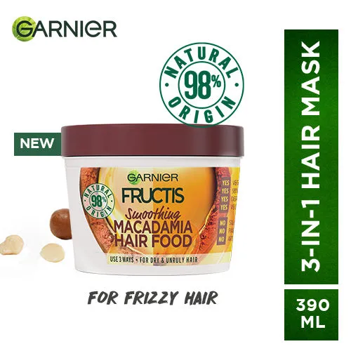 Garnier Fructis Hair Food - Smoothing Macadamia Hair Mask For Dry Unruly Hair