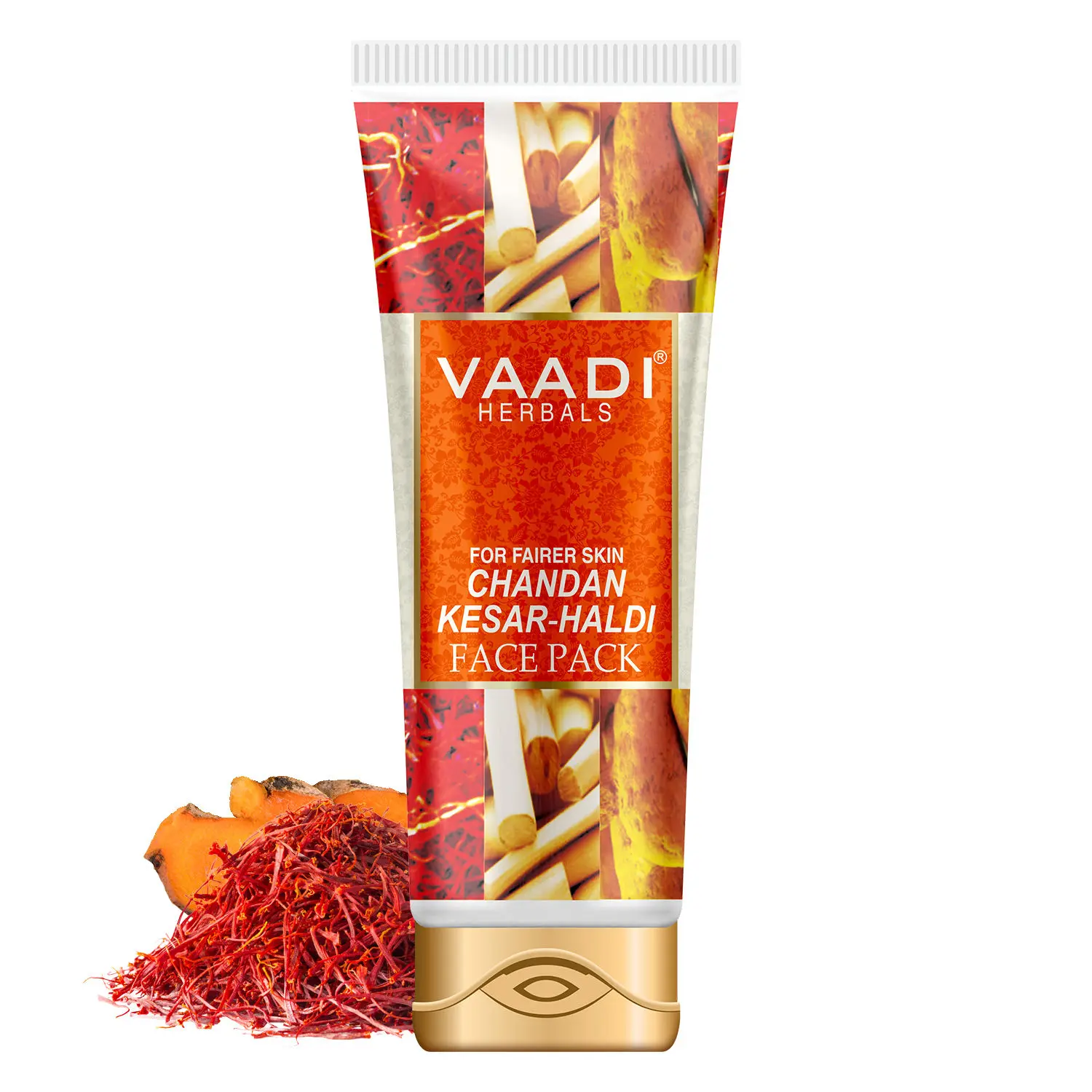 Vaadi Herbals Chandan Kesar Haldi Fairness Face Pack (120 g)