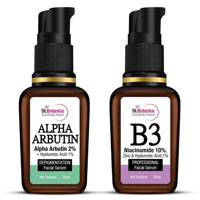 St.Botanica Alpha Arbutin Face Serum + Niacinamine Serum Combo