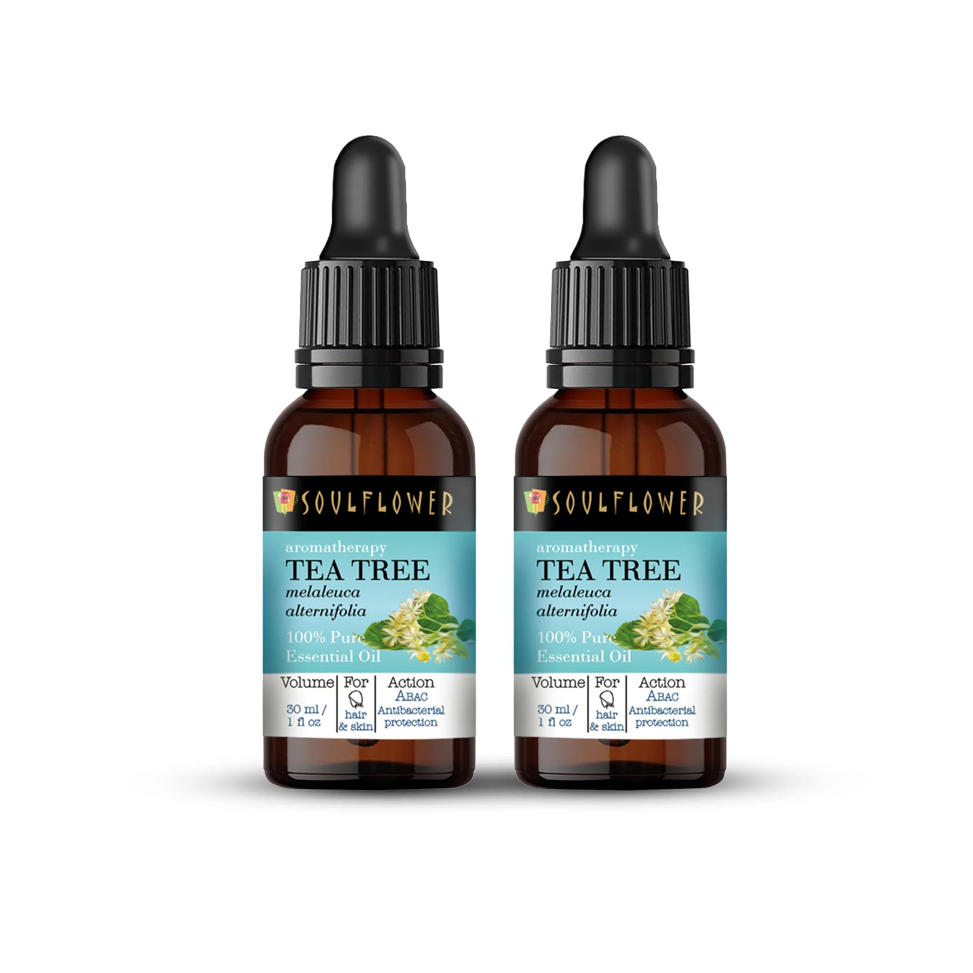 Soulflower Coldpressed Tea Tree Essential Oil - Pack of 2