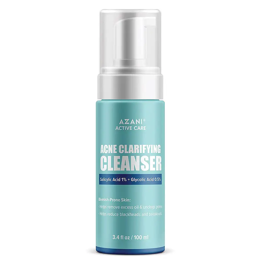 Azani Active Care Acne Clarifying Cleanser,  100 ml  with Salicylic Acid 1% + Glycolic Acid 0.5%