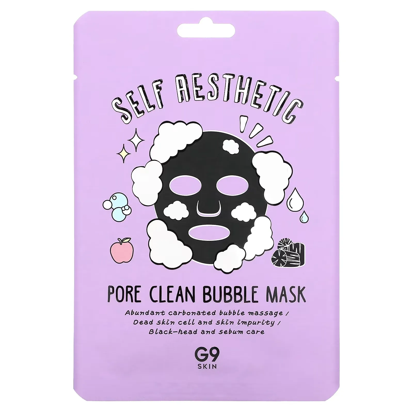 Self Aesthetic, Pore Clean Bubble Beauty Mask, 5 Sheets, 0.78 fl oz (23 ml) Each