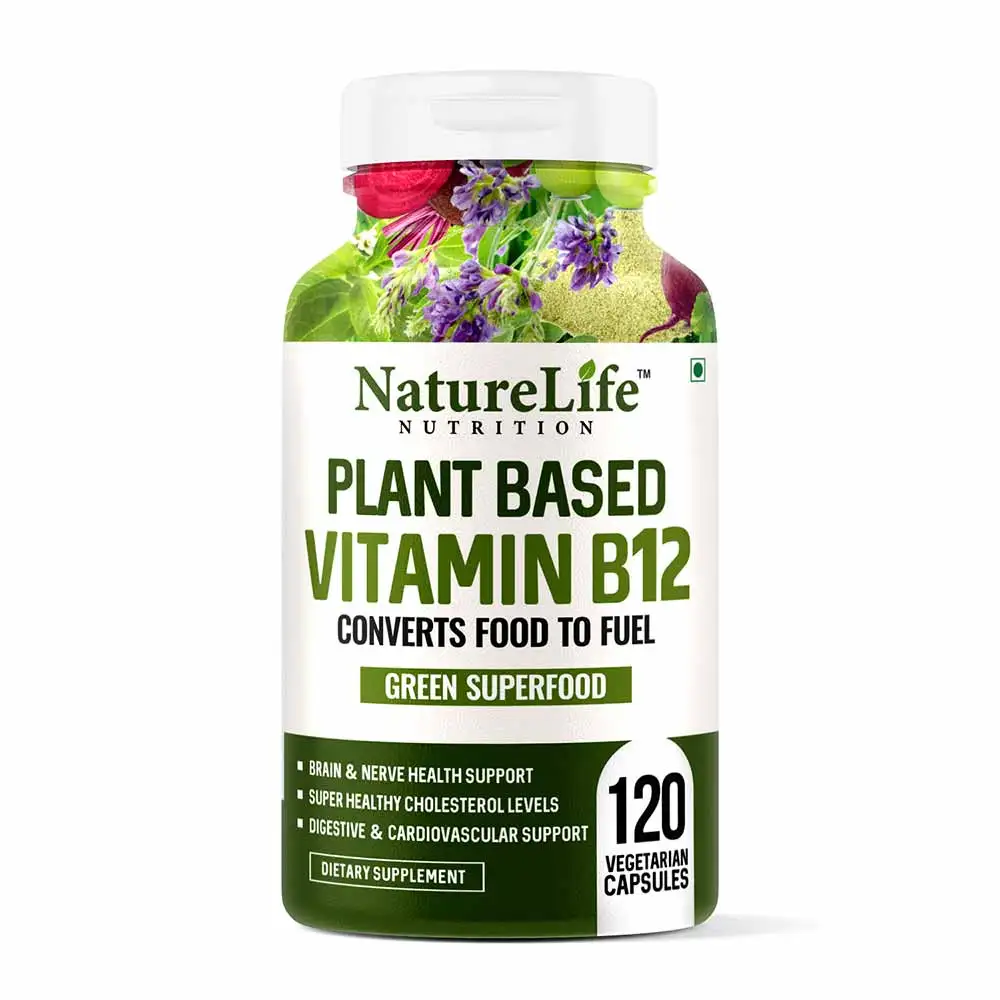 NatureLife Nutrition Plant Based Vitamin B12,  120 capsules  Unflavoured