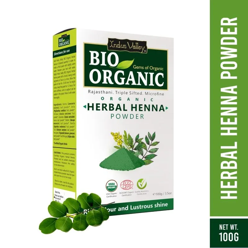 Indus Valley Bio Organic Herbal Henna Powder