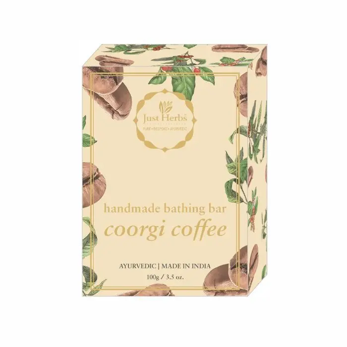 Just Herbs Coorgi Coffee Handmade Bathing Bar (100 g)