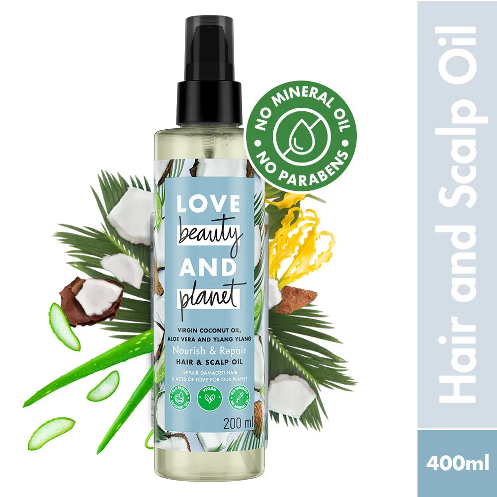 Love Beauty & Planet Virgin Coconut Oil, Aloe Vera & Ylang Ylang Hair & Scalp Oil