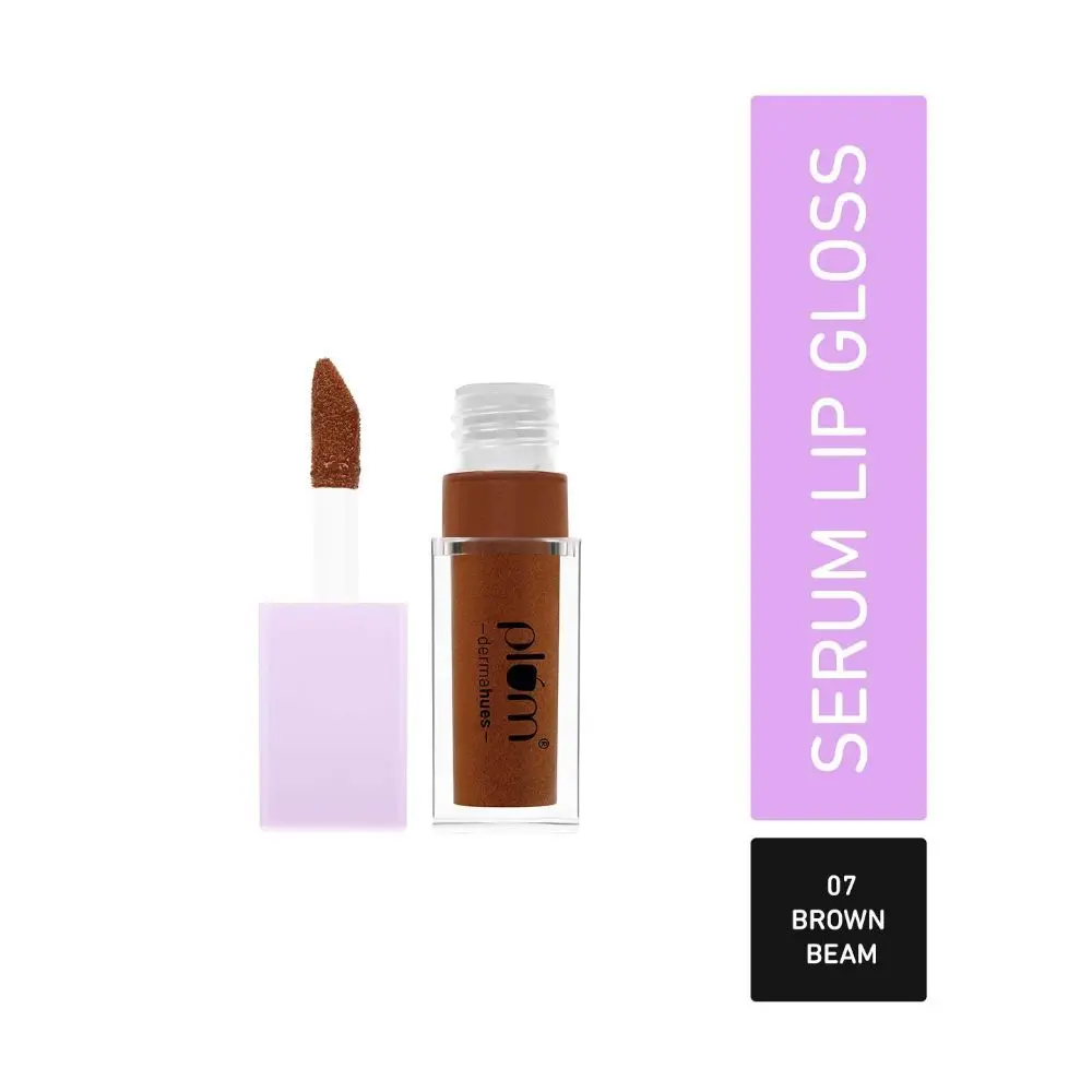 Plum Keep It Glossy Serum Lip Gloss | Luminous Finish | Highly Pigmented | 07 Brown Beam