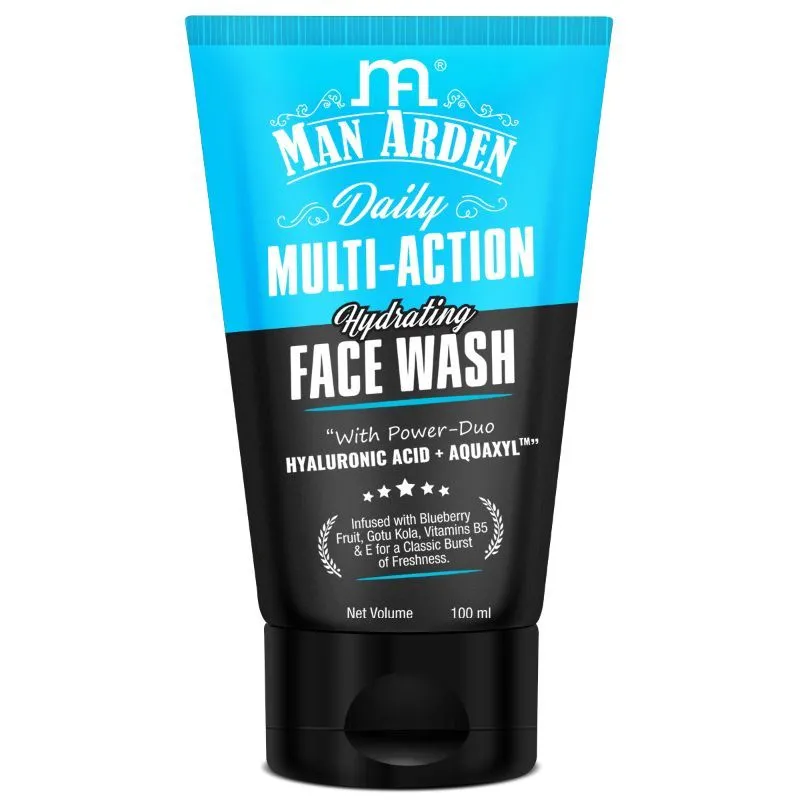 Man Arden Daily Multi-Action Hydrating Face Wash Hyaluronic Acid + Aquaxyl For Dry Skin