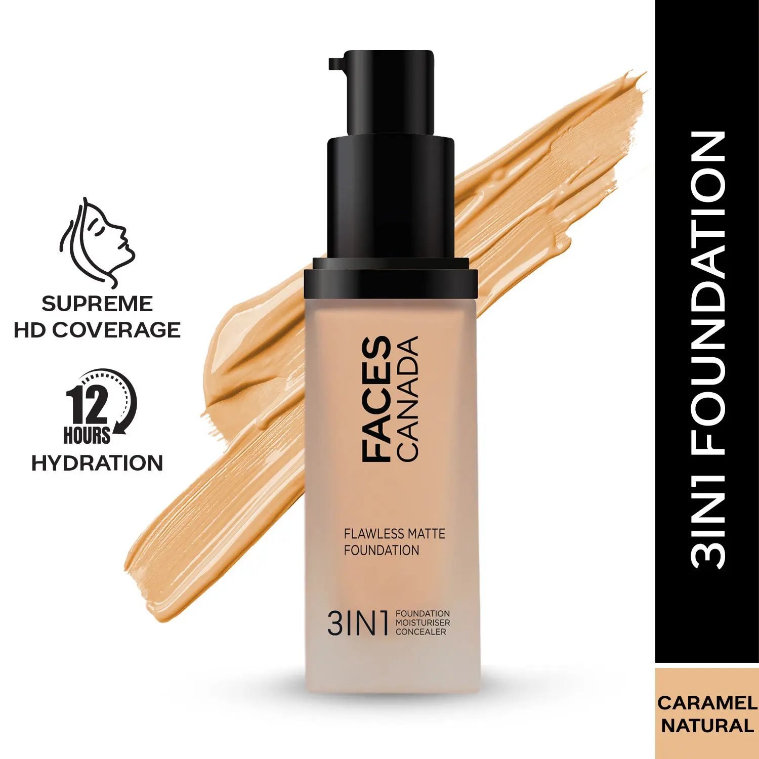 FACES CANADA Flawless Matte Foundation Caramel Natural 023 30ml